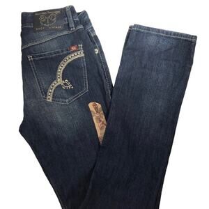 BTC Jeans Women Size 25 Bootheel Trading Co Jeans Kennett Straight inseam 32"